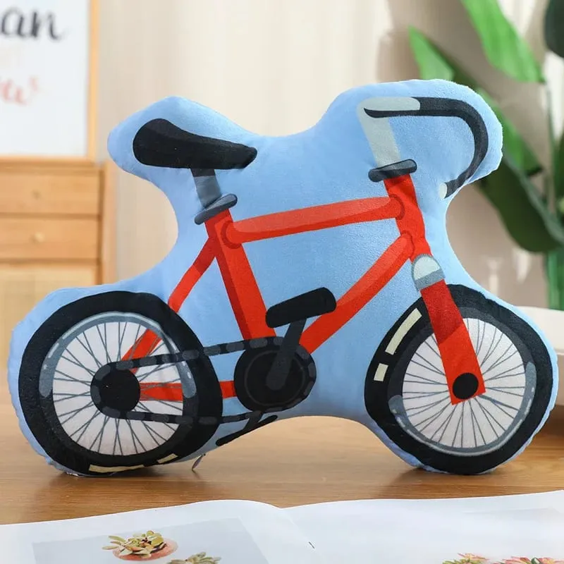 Trasporto pubblico colorato peluche cuscino imbottito escavatore moto serbatoio aereo divano decorazione della stanza cuscino uomini presenti — image 14