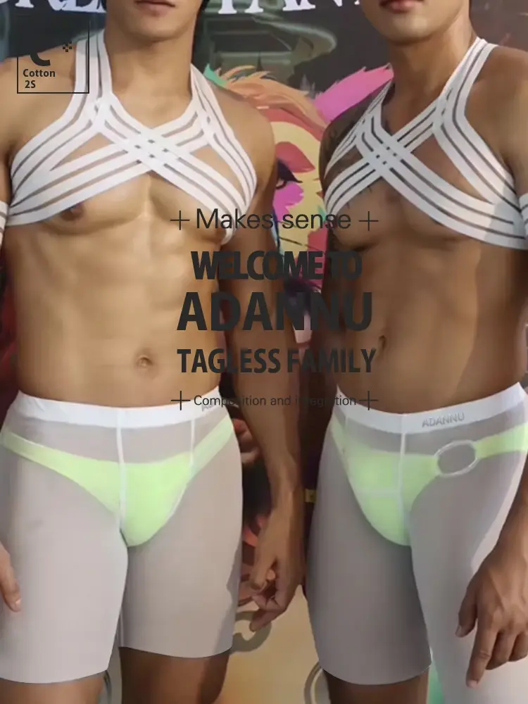 Boxer Transparent en soie glacée pour hommes, 1/3 pièces, sous-vêtements transparents en tissu Ultra-fin, sous-vêtements sans couture, 0.01 — image 1