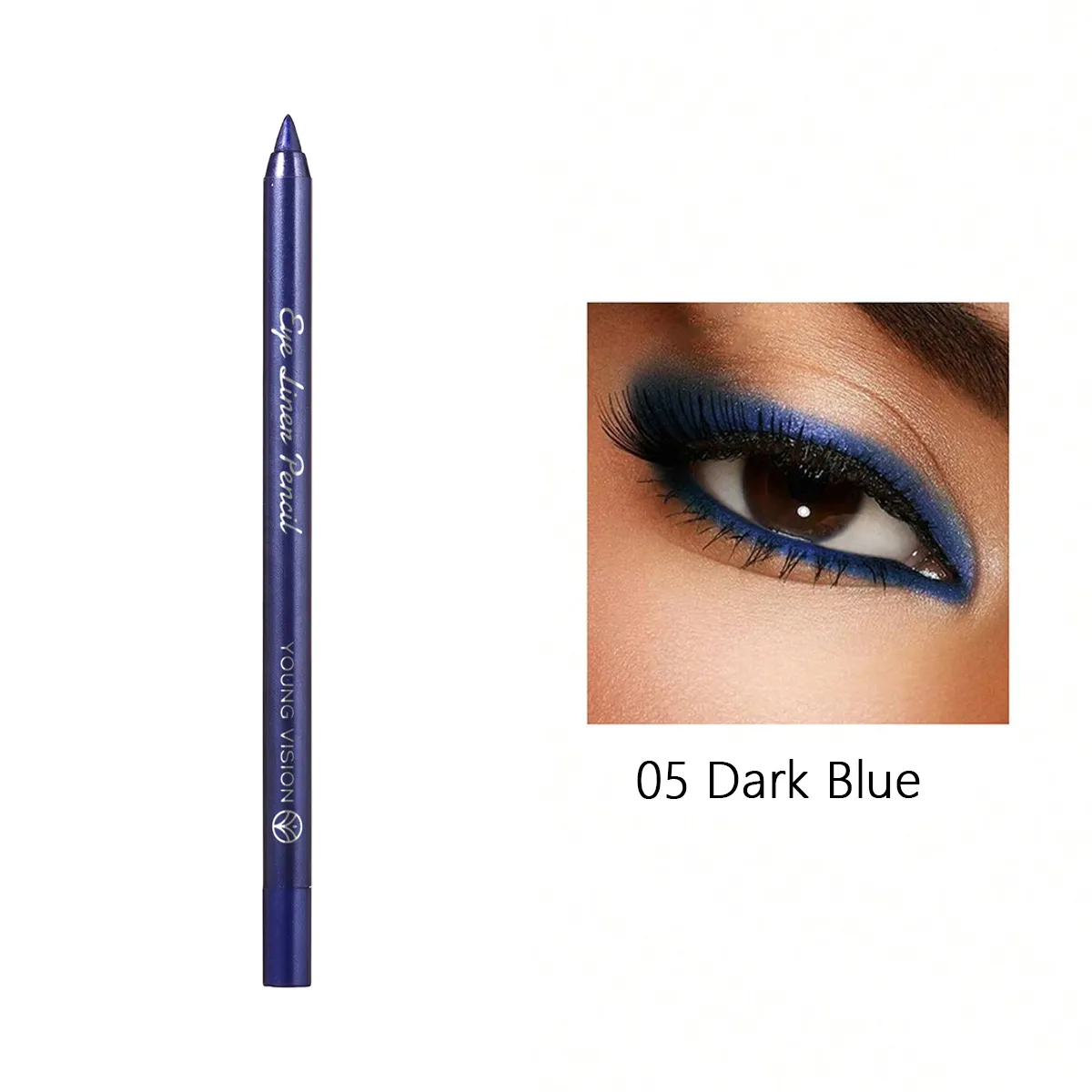 Wodoodporny perłowy niebiesko-zielony eyeliner w ołówku długotrwały metaliczny brokatowy eyeliner w żelu o wysokiej pigmentacji punkowy makijaż oczu — image 7