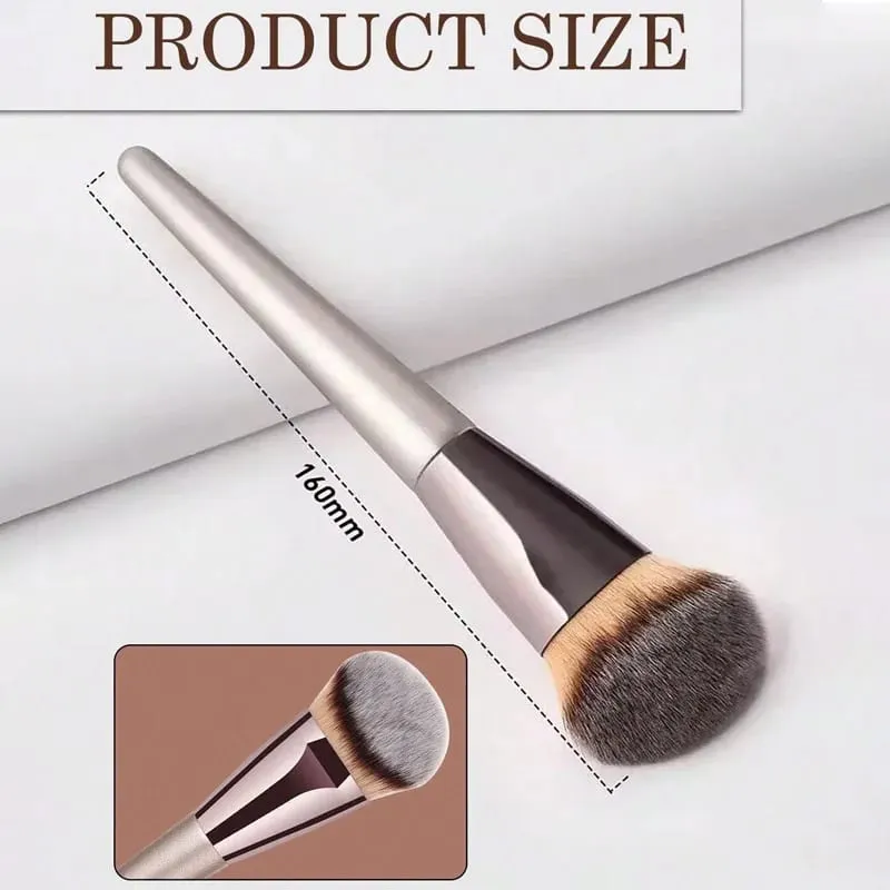1 Buah Kuas Foundation Profesional untuk Wanita Kosmetik Foundation Powder Blush Kabuki Blending Make Up Brush Alat Kecantikan — image 5