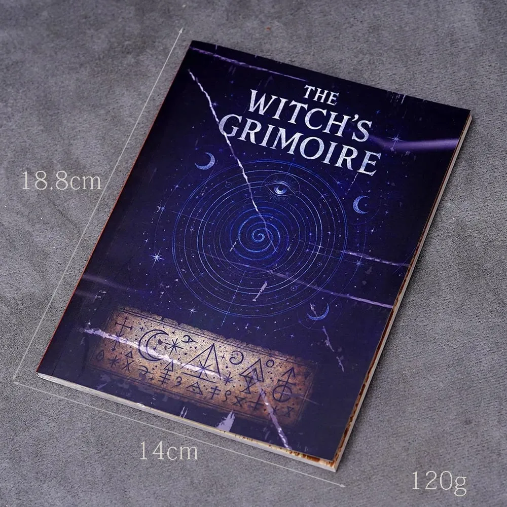 77 Seiten Hexerei-Grimoire-Seiten-Set „Buch der Schatten“ mit Mondphasen, Kräuterkunde-Zaubersprüchen, Gothic Dark Academia-Hexentagebuch