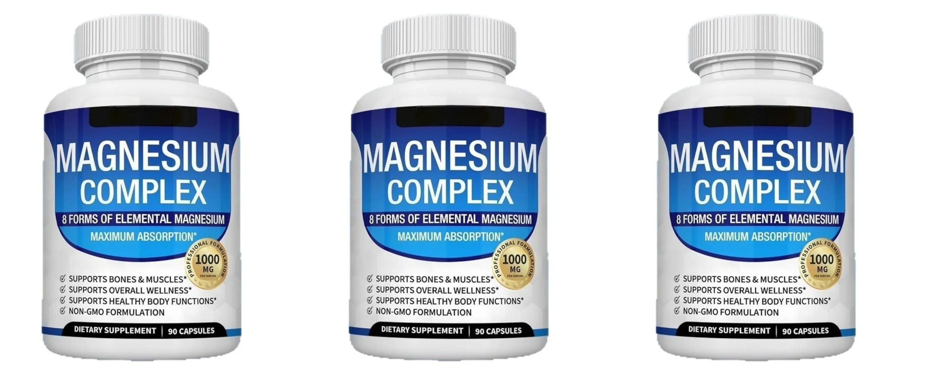 Viên nang phức hợp magiê với 8 dạng bổ sung khoáng chất magiê để hỗ trợ xương và cơ bắp & giấc ngủ ngon 90 viên