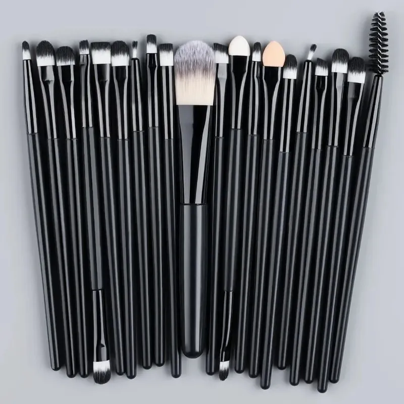 Sada 20ks štětců na make-up pro kosmetiku Foundation Blush Powder Eyeshadow Kabuki Blending Brush with Powder Puff Beauty Tools — image 13