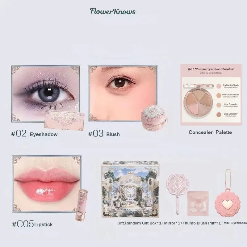 Flowerknows Butterfly Cloud Collar Collection Dárková sada Makeup Kit Blush Lipstick Paletka očních stínů All In One Box pro ženy — image 9