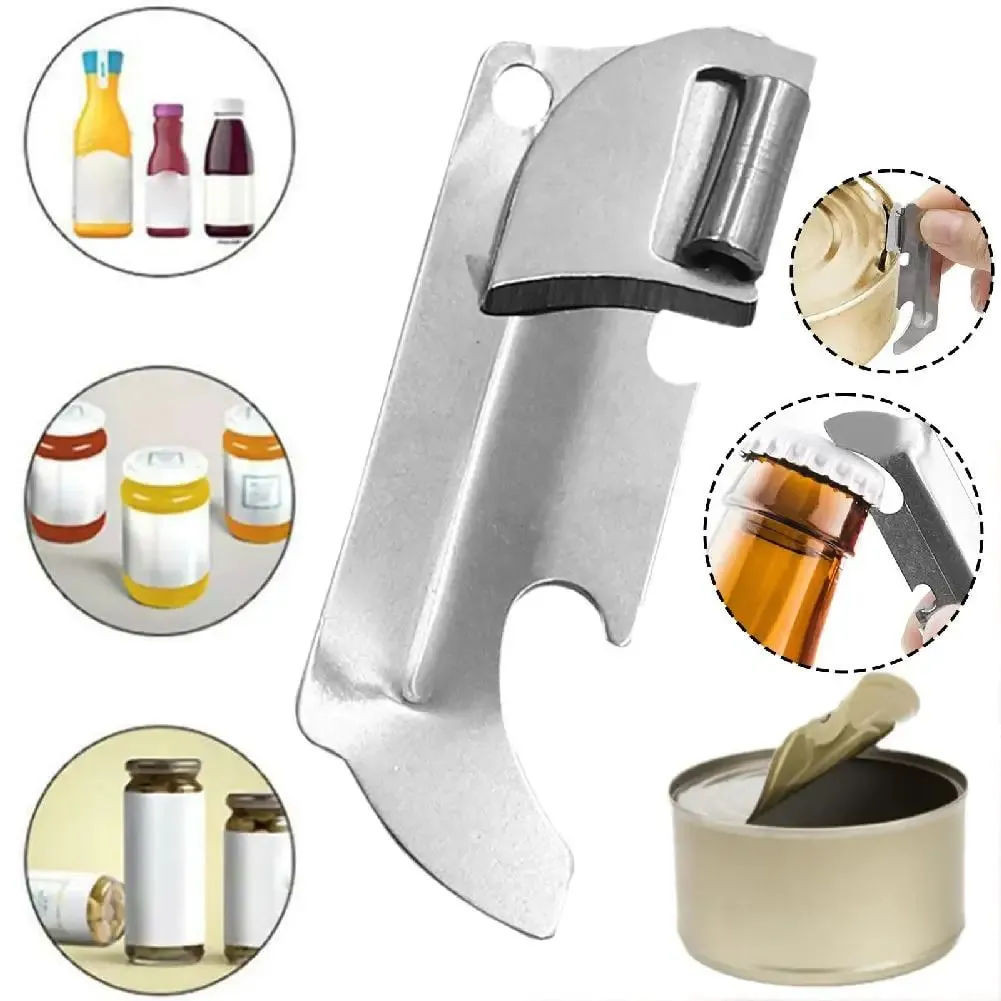Can Opener Adjustable Steel Non-Slip Manual Jar Bottle Bottle Lid Opener Gadget Home Kitchen Professional Gadgets Tool