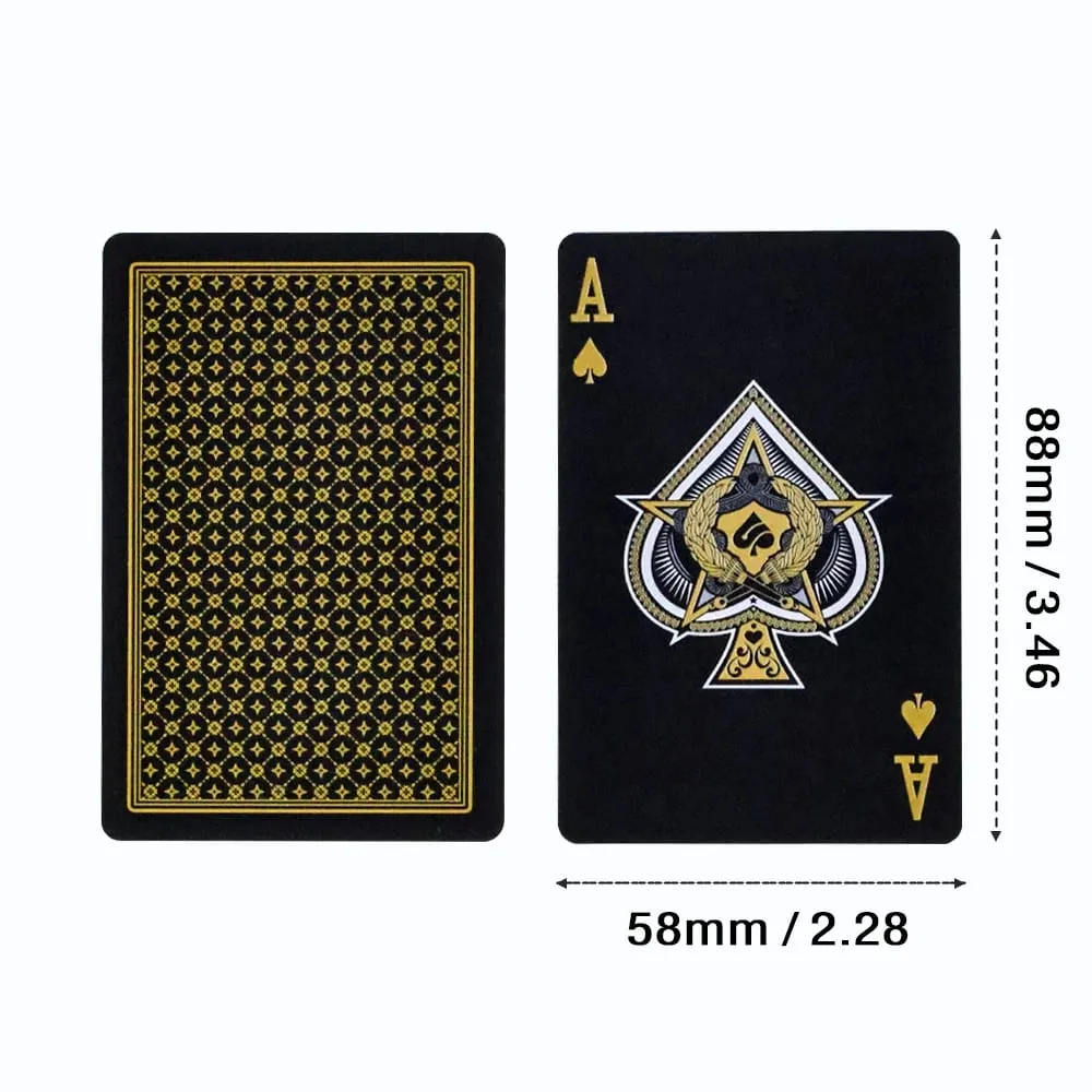 Premium Black Glod Hrací karty PVC Plast Vodotěsné Odolné pokerové karty Velký balíček karet pro večírky — image 3