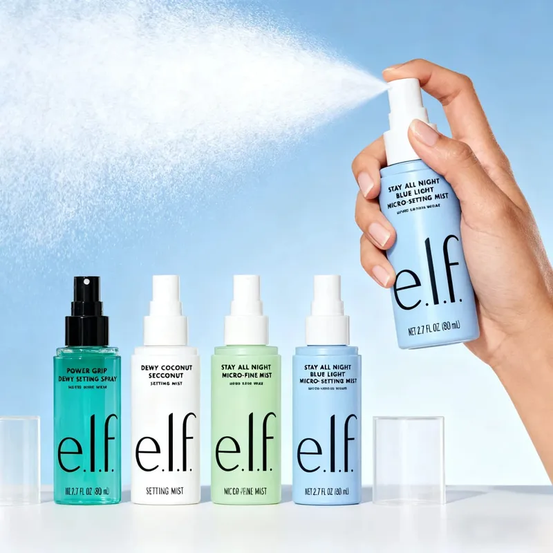 ELF 메이크업 스프레이 오랫동안 지속되는 메이크업 유지 보습 및 오일 컨트롤 떨어지는 빠른 필름 형성 및 메이크업 끈적임 방지 — image 7
