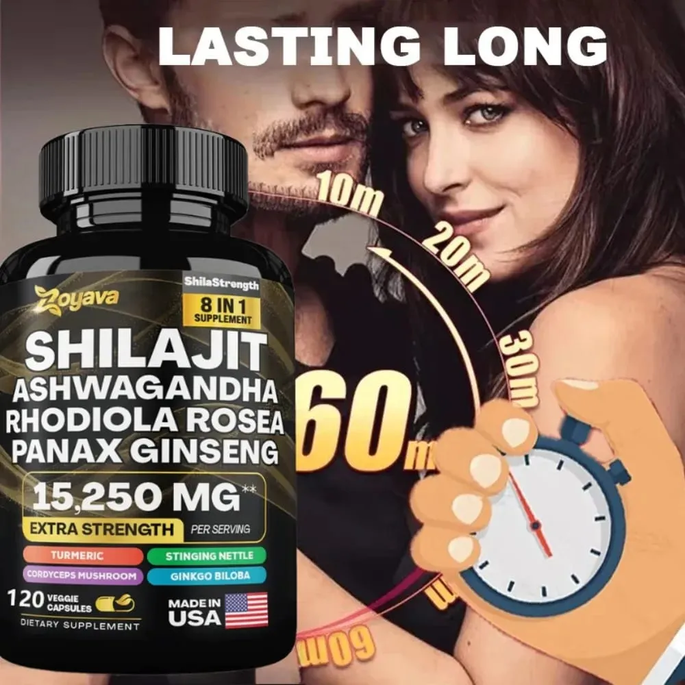 8 in 1 보충제 - 뇌 기억력 집중 에너지 면역 건강을 위한 인삼 Ashwagandha 함유 Shilajit — image 2
