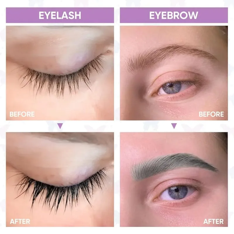 Kit de teinte de cils et sourcils Libeauty Kit de couleur de cils noirs Sachets individuels Coussinet pour les yeux réutilisable et outil de couleur de cils brosse à double extrémité — image 2