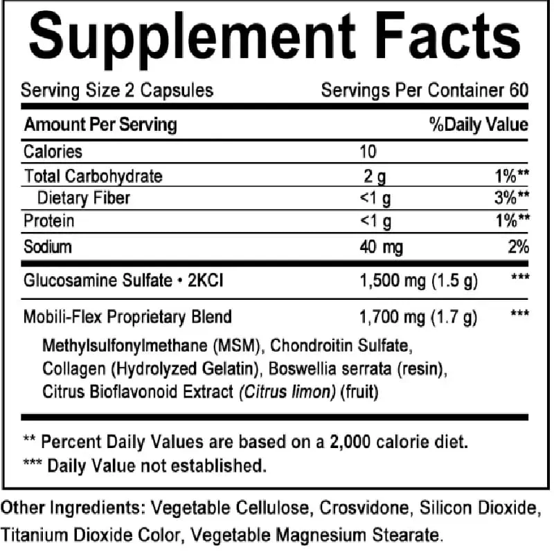 Glucosamine Chondroitin MSM - สำหรับสุขภาพข้อและเข่า ระบบภูมิคุ้มกันที่ไม่ใช่จีเอ็มโอ 120 แคปซูล — image 3