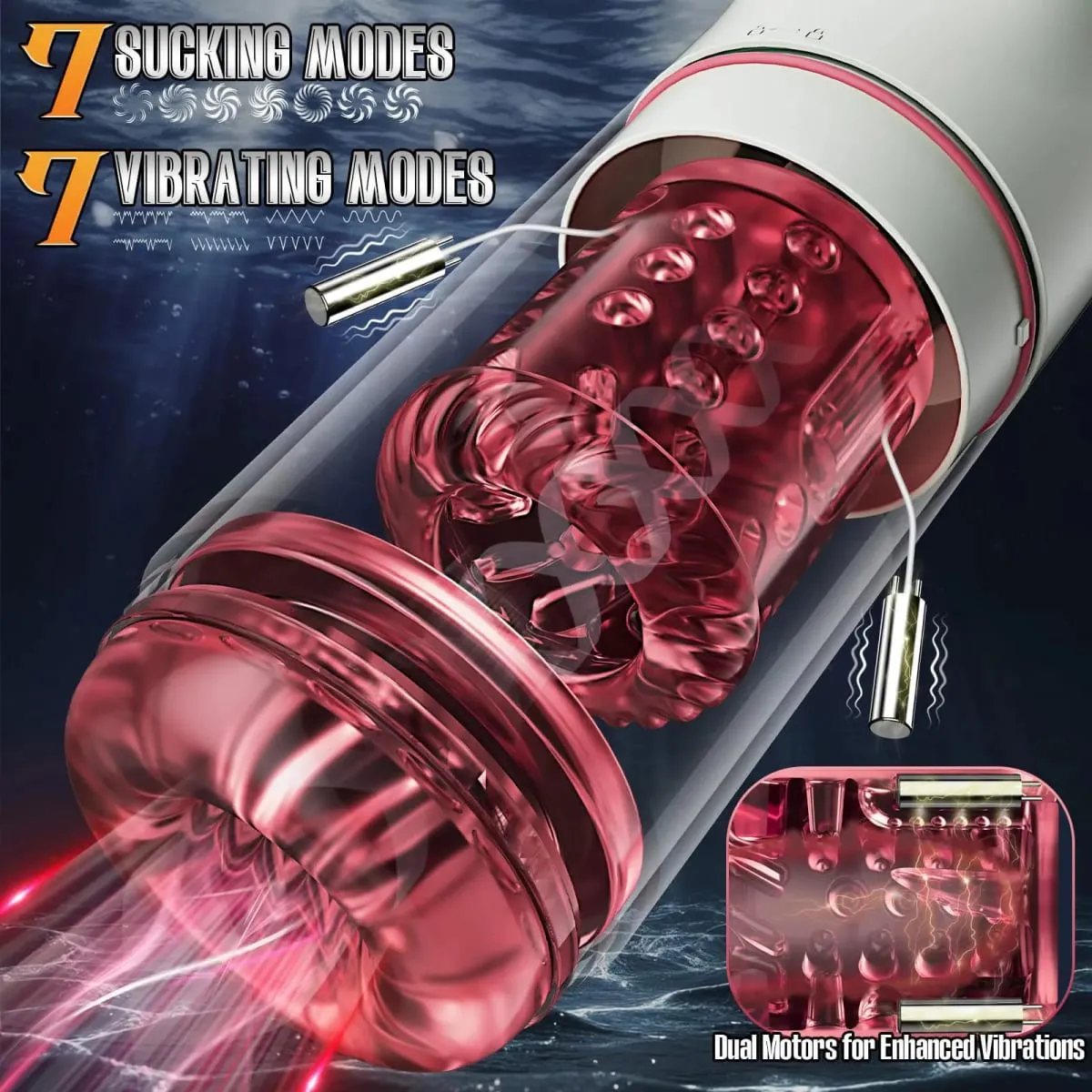Xoay Tự Động Hút Nam Masturbator Dương Vật Bơm Đâm Liếm Giới Tính Máy Stroker Bỏ Túi Âm Hộ Đồ Chơi Tình Dục Người Lớn Dành Cho Nam — image 2