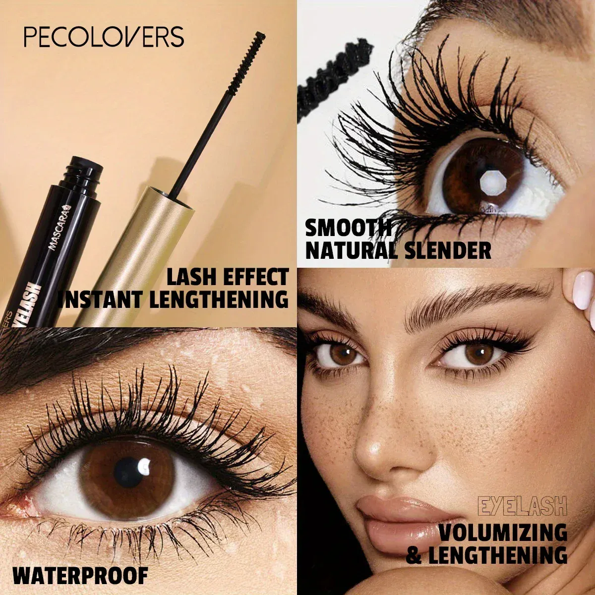 2PCS Fast Drying 3D Black Mascara Waterproof Lengthening Curling Long Lasting Eyelashes Make Up Beauty Eye Korean Cosmetic — image 4