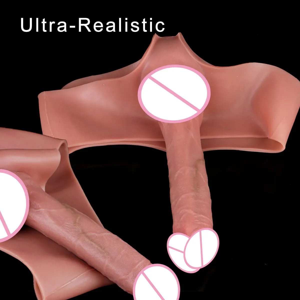 Male Strap-On Long Hollow Dildo Ultra Realistic Penis Extend Sleeve Pants насадка на член Male Cock Cover Sex Toys — image 6