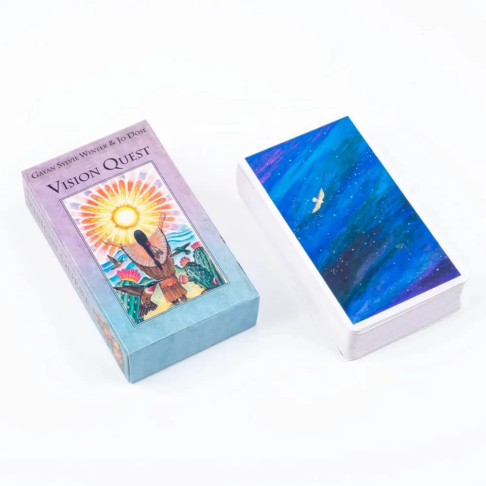 ขายร้อน Vision Quest Tarot 78 ดาดฟ้า 10.3*6 ซม.Fate Divination ไพ่ทาโรต์ FortuneTelling การ์ดเกม Party Board เกม — image 3