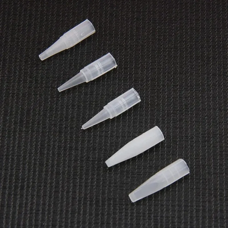 100Pcs Petua Jarum Tatu Microblading Penutup Muncung untuk Garis Mata Mekap Kekal Tatu Solek Kening Senapang Mesin — image 5
