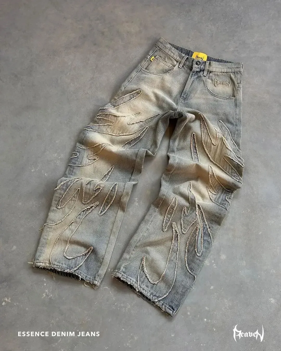 Elixir X נעים להסרה ג'ינס רטרו פאנק Streetwear Ziipper מכנסיים ג'ינס פסים פסים מכנסיים ג'ינס שחורים באגי היפ הופ שחבור ג'ינס — image 10