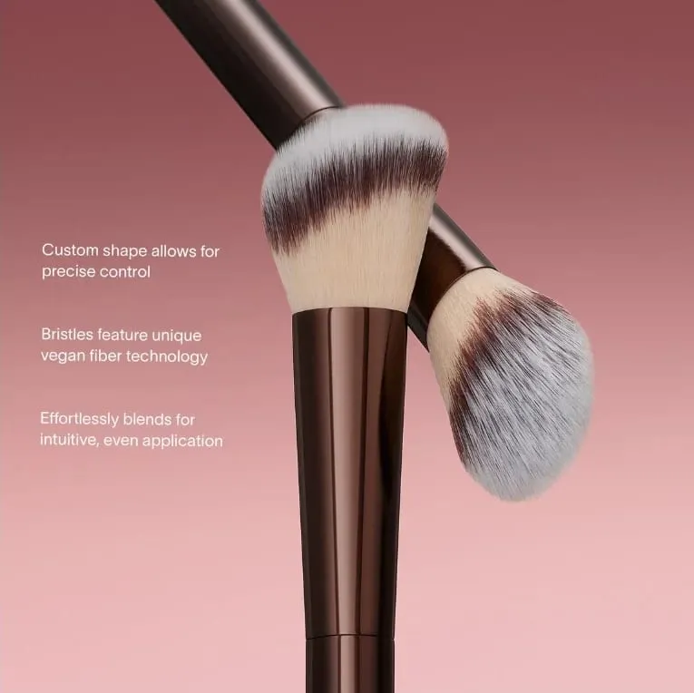 1pc #15 blush pincel de maquiagem líquido blush compõem escova bronzer uso com creme bochecha fórmulas alça de metal com caixa — image 4
