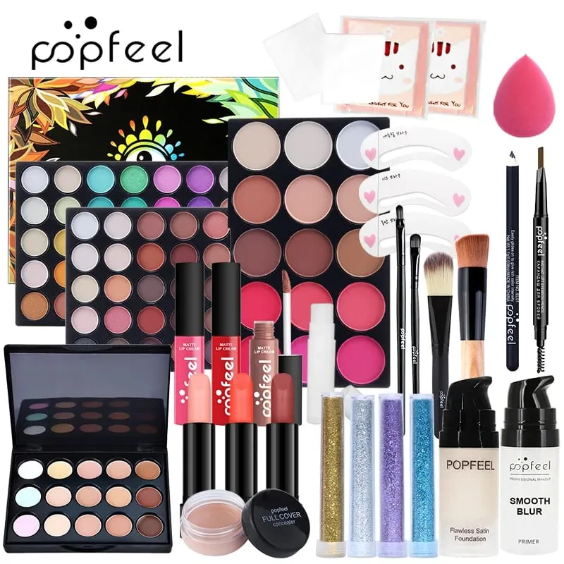 Kit de maquillaje todo en uno, 3 opciones de juego, conjunto de cosméticos faciales completos, regalo para principiantes para mujeres — image 5