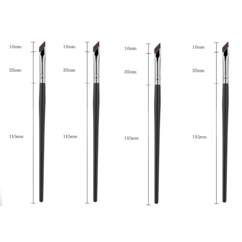 1-16ks Upgrade Blade štětec na oční linky Ultratenký jemný úhlový plochý štětec na obočí Tužka na obočí štětec na make-up štětec na přesné detaily