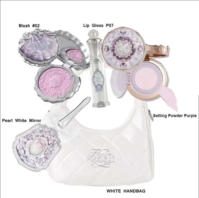 Flower Knows แต่งหน้าชุด Swan Ballet คอนซีลเลอร์ Palette นูน Blusher Shine ลิปสติกชุดพร้อมกระเป๋า THE SWEETIE BEAR Bunny Garden — image 11