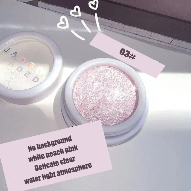 Monochromer Glitzer-Lidschatten, goldglänzender, erhellender Augen-Make-up, langanhaltender, aufhellender Augen-Make-up, perlmuttartiger Schimmer-Lidschatten — image 9