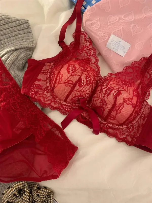 ร้อนขายไร้สายลูกไม้ Bra ผู้หญิงหน้าอกขนาดเล็กหนา Push Up Lift Anti Sag ด้านข้างสนับสนุนเซ็กซี่ชุดชั้นใน 32-38 AB — image 13