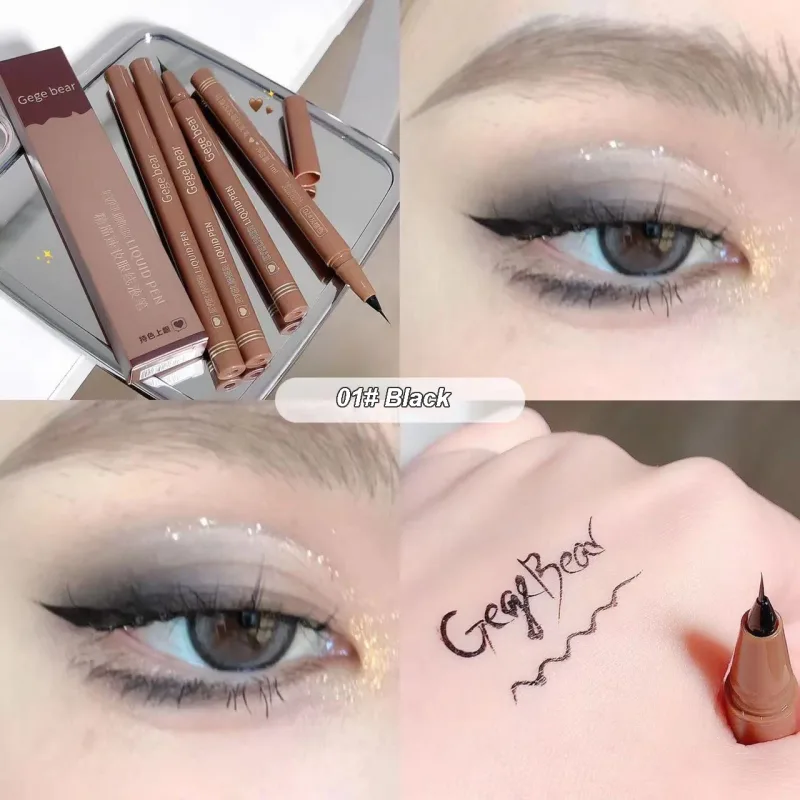 Gege Bear Liquid Eyeliner Pen Vandtæt Smudsikker Hurtig og præcis makeup Hurtig og glat tørrende nedre øjenvippepen