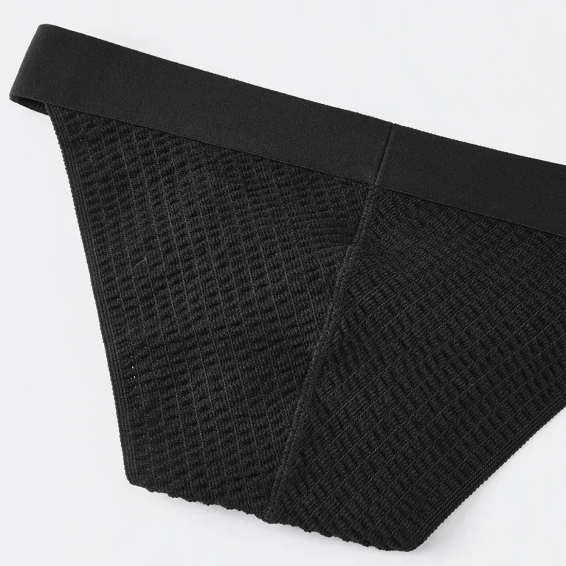 Uomo Maglia tessuta Forcella alta Slip Biancheria intima per adulti Traspirante U Pouch Elastico Morbido G-String Perizoma Mutandine unisex Mutande da uomo — image 3