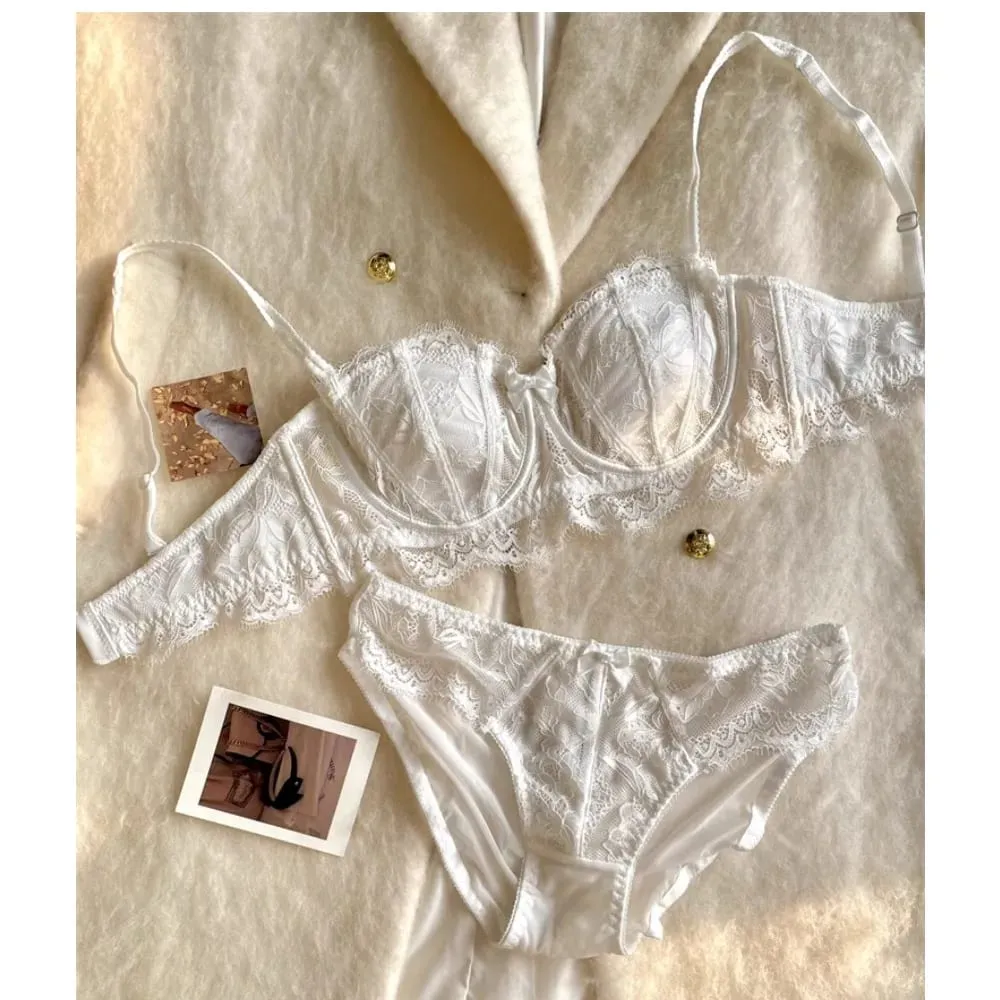 Conjunto de sujetador con Orejas de conejo francés de media copa, gran oferta, sin tirantes, antideslizante, minimizador, soporte lateral, antihundimiento, lencería de mujer 32-38 — image 4