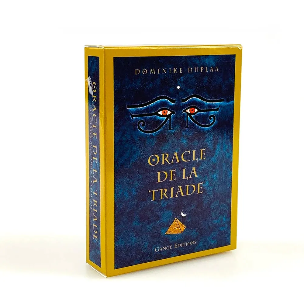 Oracle De La Triade เวอร์ชันภาษาฝรั่งเศส การ์ด Oracle อียิปต์โบราณ Mystic Divination Deck Spiritual Fortune-Telling การ์ดเกม