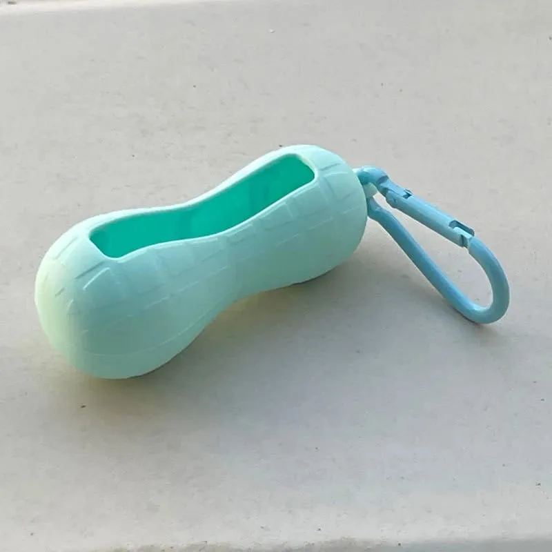 Bow Candy Peanut Shape Silikon Penutup Gincu Rantai Kunci Beg Simpanan Gincu Warna Pepejal Pemegang Balsem Bibir Ringan — image 18