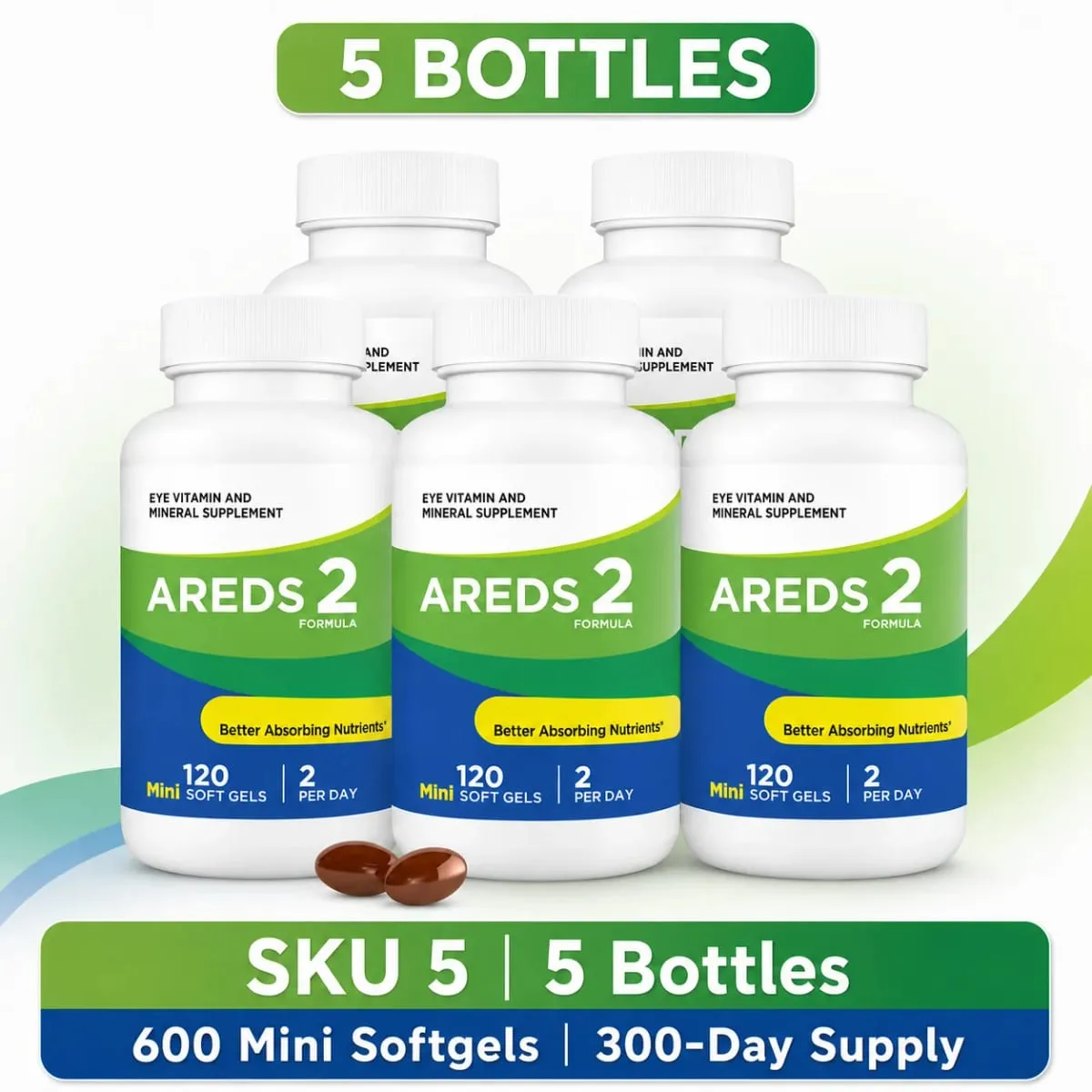 Integratore vitaminico per gli occhi in 2 formule con luteina zeaxantina vitamina C E zinco e rame 120 mini capsule molli per la salute della vista — image 11