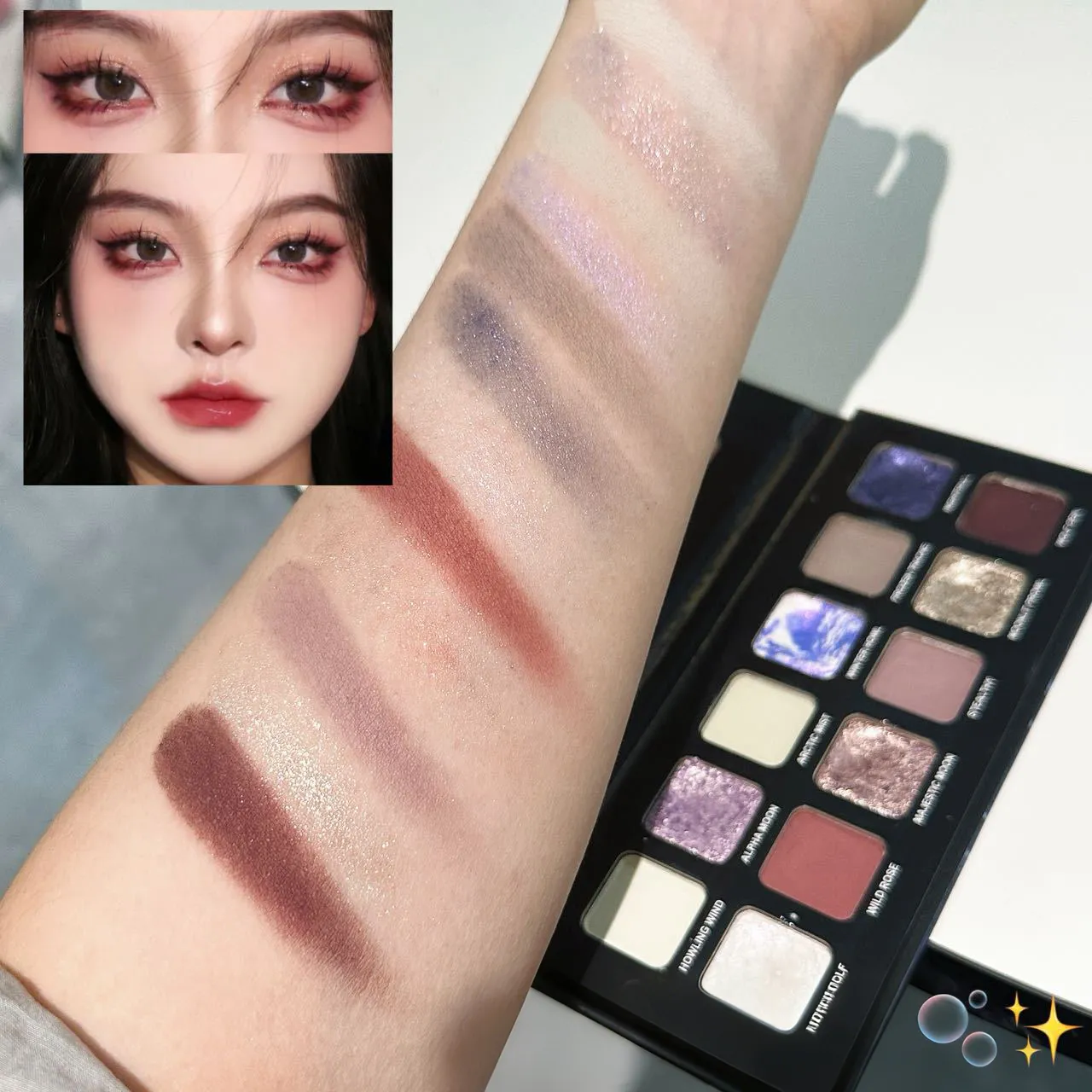 12 Colors Metallic Eyeshadow Palette Pearl Matte Sparkling Shimmer Blue Eye Shadow Highlighter Brighten Glitter Fashion Makeup — image 7