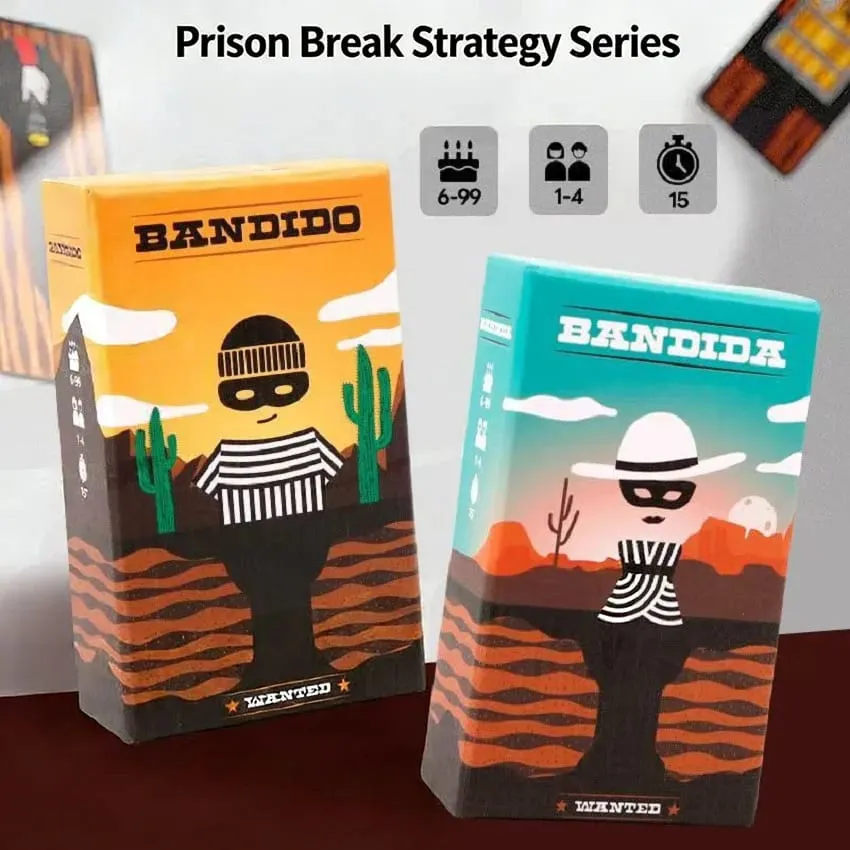 Bandido Bandida Jeu de société coopératif Prison Break Jeu de cartes de stratégie 1 à 4 joueurs Puzzle de fête en famille Jeu de table pour tous les âges — image 1