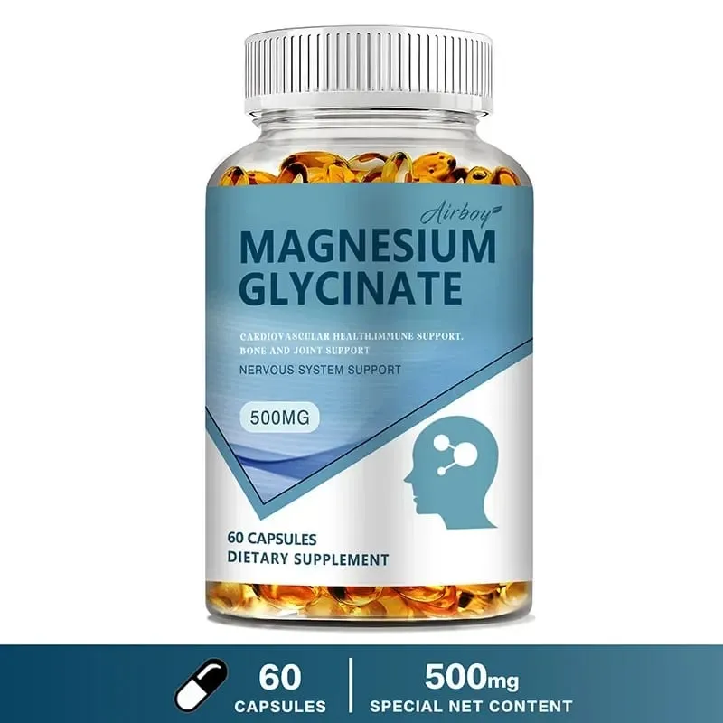 Magnesium Glycinate - Nerves System Improve Mood Nervous Muscles Recovery Heart Health Sleep Quality Support — image 8