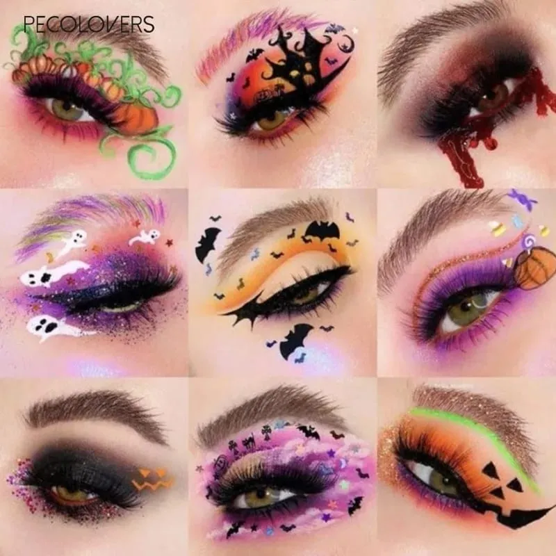 8PCS Face Set Multi-color Eye Shadow Plate+eye Black+eyeliner Pen+makeup Tools Waterproof and Durable Halloween Makeup — image 7