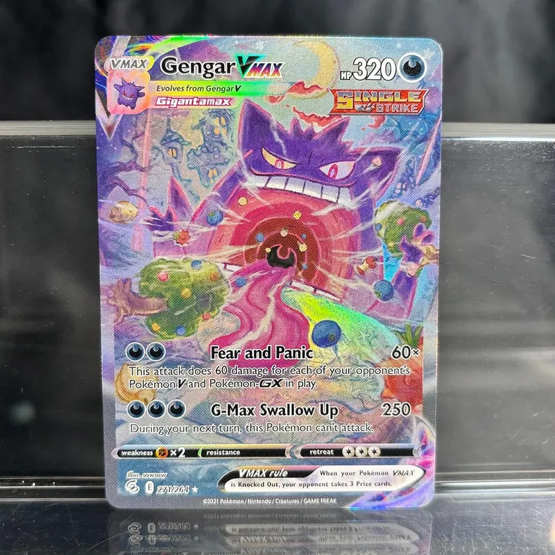 Holographic Game Trading Collection PTCG Proxy karty Charizard Pikachu Mew EX Singl PKM fóliové karty Gengar VMAX Skyridge (SK)