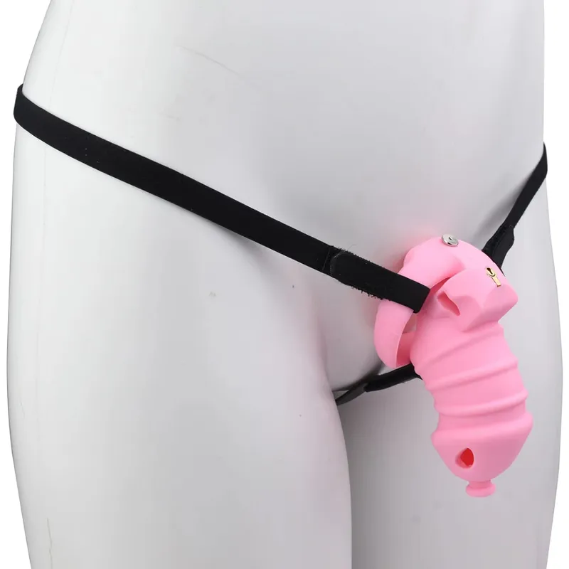 Cage à pénis en Silicone pour homme, ceinture de chasteté, gode, serrure Anti-fuite, jouets sexuels pour hommes, accessoires érotiques