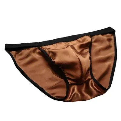 Slip da uomo in seta di gelso al 100% design bikini mutandine a forma di T mezza T-back — image 13