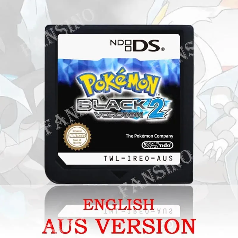 (USA EUR AUS) pokemon สีดำสีขาว 1/2 รุ่นคุณภาพสูงแท้ 1:1 แบบจำลอง DS เกมสำหรับ DS 2DS 3DS คอนโซล — image 14