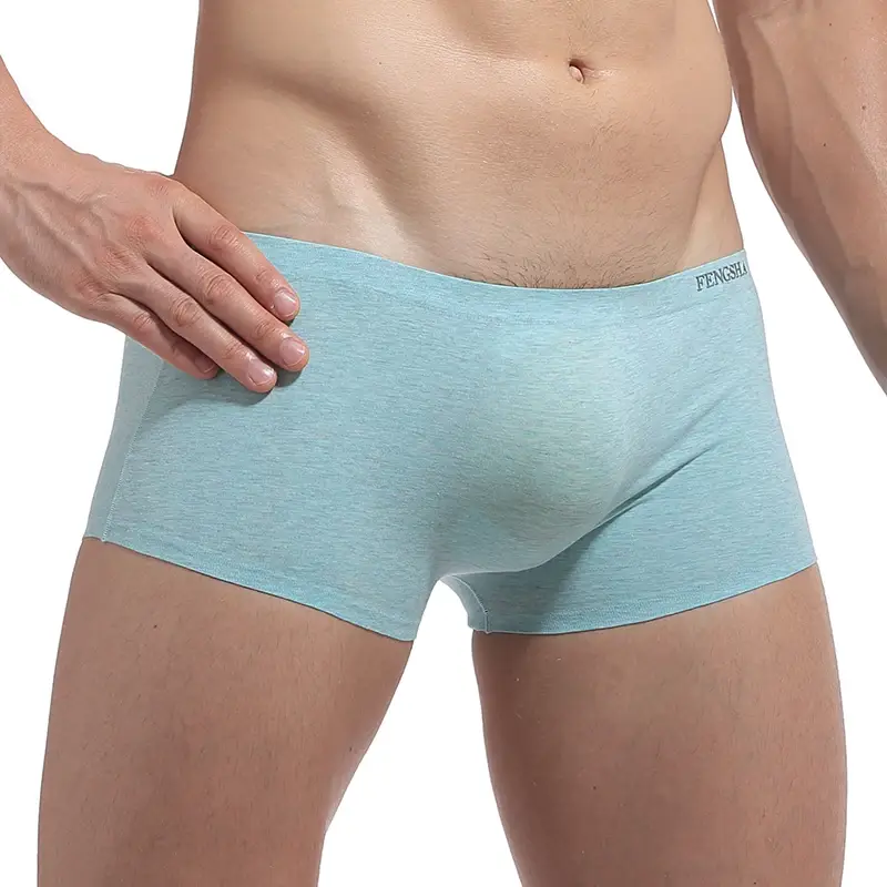 Männer Unterwäsche Boxer Männer Elastizität Atmungsaktiv Trunk Boxer Bequeme Nahtlose Mann Solide Unterhose Shorts Höschen — image 1