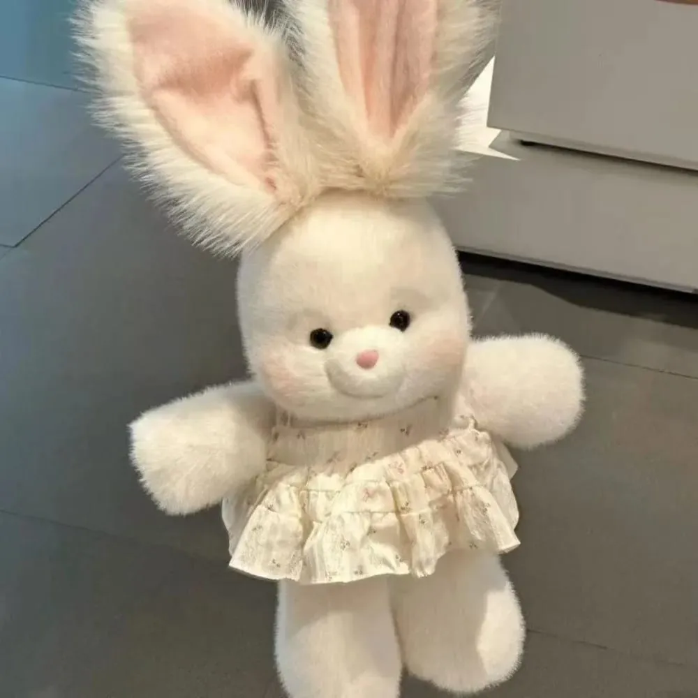 Bantal Plush Haiwan Boneka Arnab Lembut Bantal Boneka Boneka 17.7 inci yang comel dengan Boneka Boneka Telinga Panjang Sokongan Emosi — image 10