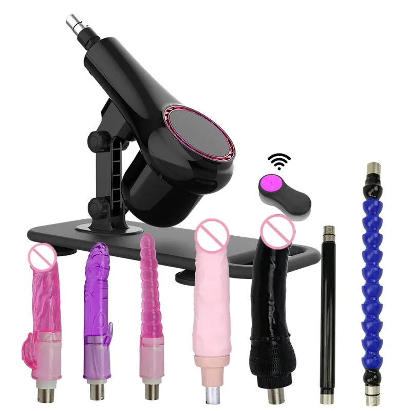 vibratore telescopico automatico della macchina dell'amore che spinge la macchina del sesso con diversi giocattoli allegati al dildo Giocattoli del sesso — image 30