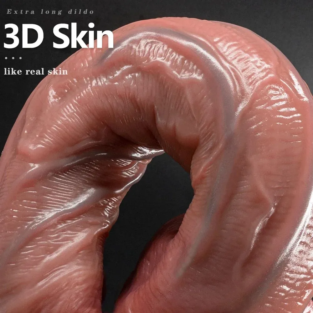 Godemiché à pénis Super Long de 13,3 pouces, doux et réaliste avec ventouse, jouets sexuels anaux pour hommes et femmes, masturbateur, énorme Phallus — image 3