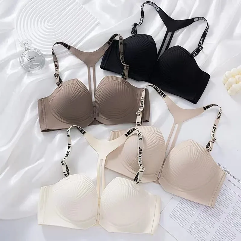 2025 Nahtloser, rückenfreier Push-up-BH mit Vorderverschluss und Y-förmigen Buchstabenträgern, Anti-Durchhängen, für sexy Damen-Dessous — image 2