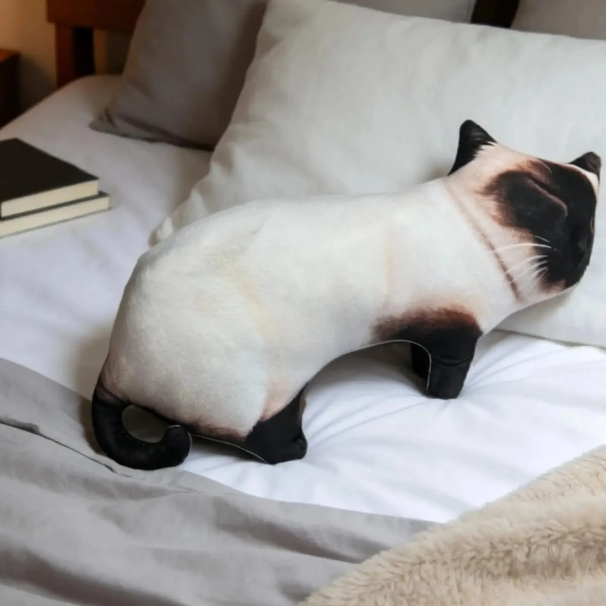 สมจริงแมวหมอน 60 ซม.ตุ๊กตาสัตว์ Cushion Decor ตกแต่งโยนหมอนสำหรับเด็กผู้ใหญ่ Apartment เนอสเซอรี่โซฟาโซฟา — image 6