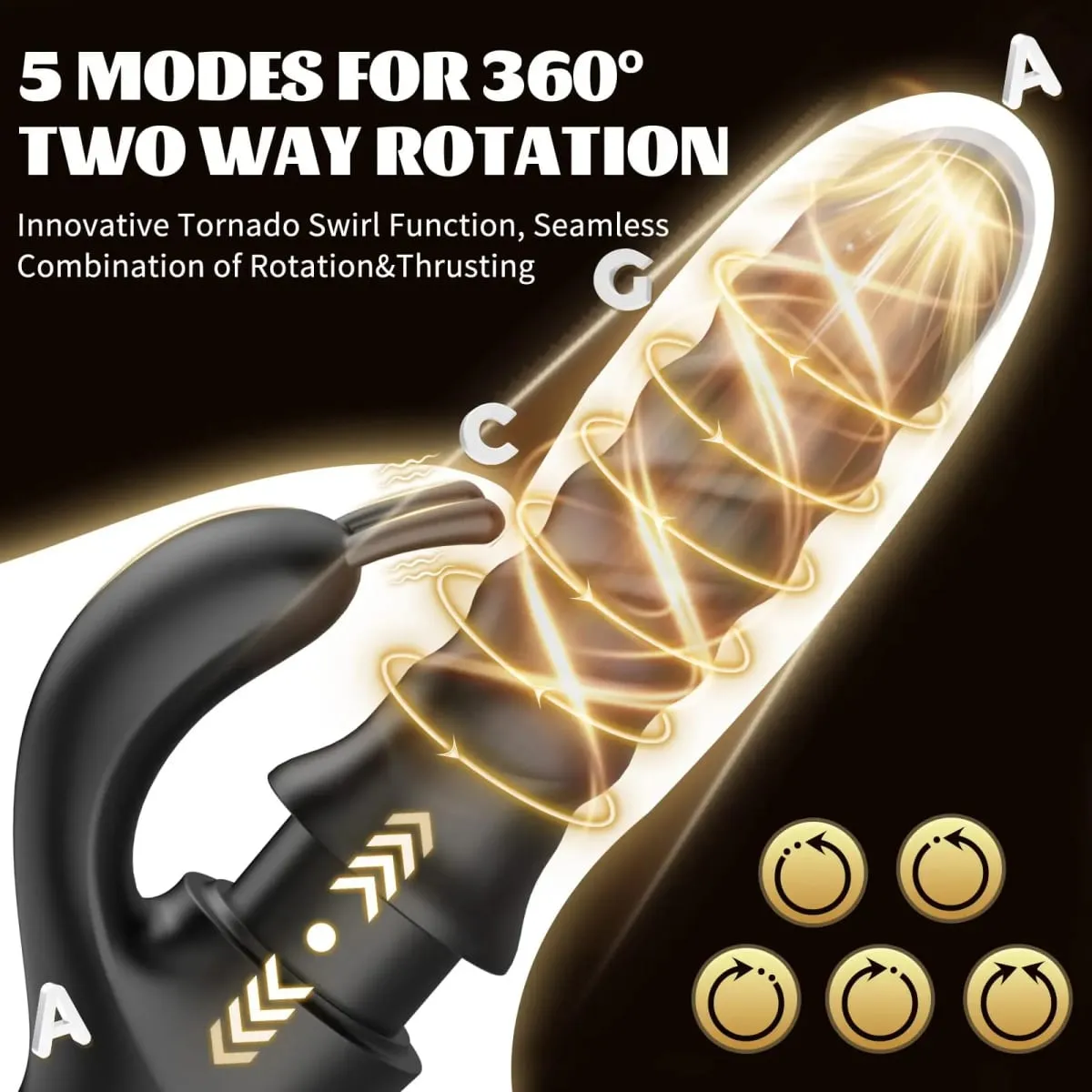 Nieuwe Vrouwen Rabbit Vibrator Roterende Stak Trillingen Clit G-spot Vaginale Tepel Stimulator Massager Vrouwelijke Masturbator Seksspeeltje — image 3