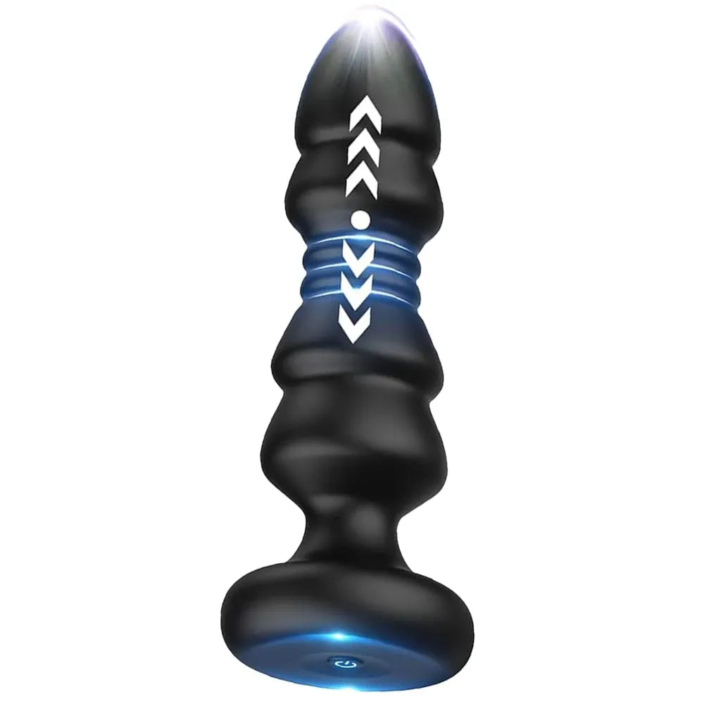 Stießen Anal Plug Vibrator Anal Perlen Männlichen Prostata-massagegerät Teleskop Vibrierender Butt Plug Stimulator Sex Spielzeug für Frauen Männer — image 1