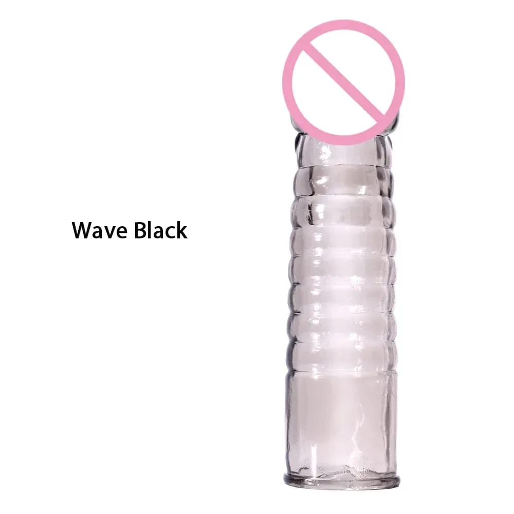 Delay Spray Clit Penis Extensions Condom Sleeve Male Enlargement Massager Cock Ring Cover Adult Sex Toys Penis Cock Ring — image 6