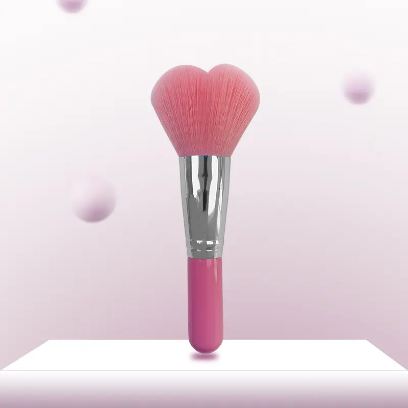แปรงแต่งหน้า Blusher แปรง Love Shape Loose Powder แปรง Super Soft Fiber ขนสัตว์ Dot Blush แปรงเครื่องสำอางค์ความงาม Make up Tools